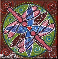 Thumbnail for 'Dragonfly Blissful Intentions' Original Painting by Mirree Contemporary Dreamtime Animal Dreaming