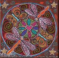 Thumbnail for 'Dragonfly & Butterfly Renewal' Original Painting by Mirree Contemporary Dreamtime Animal Dreaming