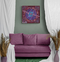 Thumbnail for Blissful Dragonfly Light Dreaming Framed Canvas Print by Mirree Contemporary Aboriginal Art