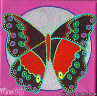 Thumbnail for 'BUTTERFLY MOON' Original Painting by Mirree Contemporary Dreamtime Animal Dreaming
