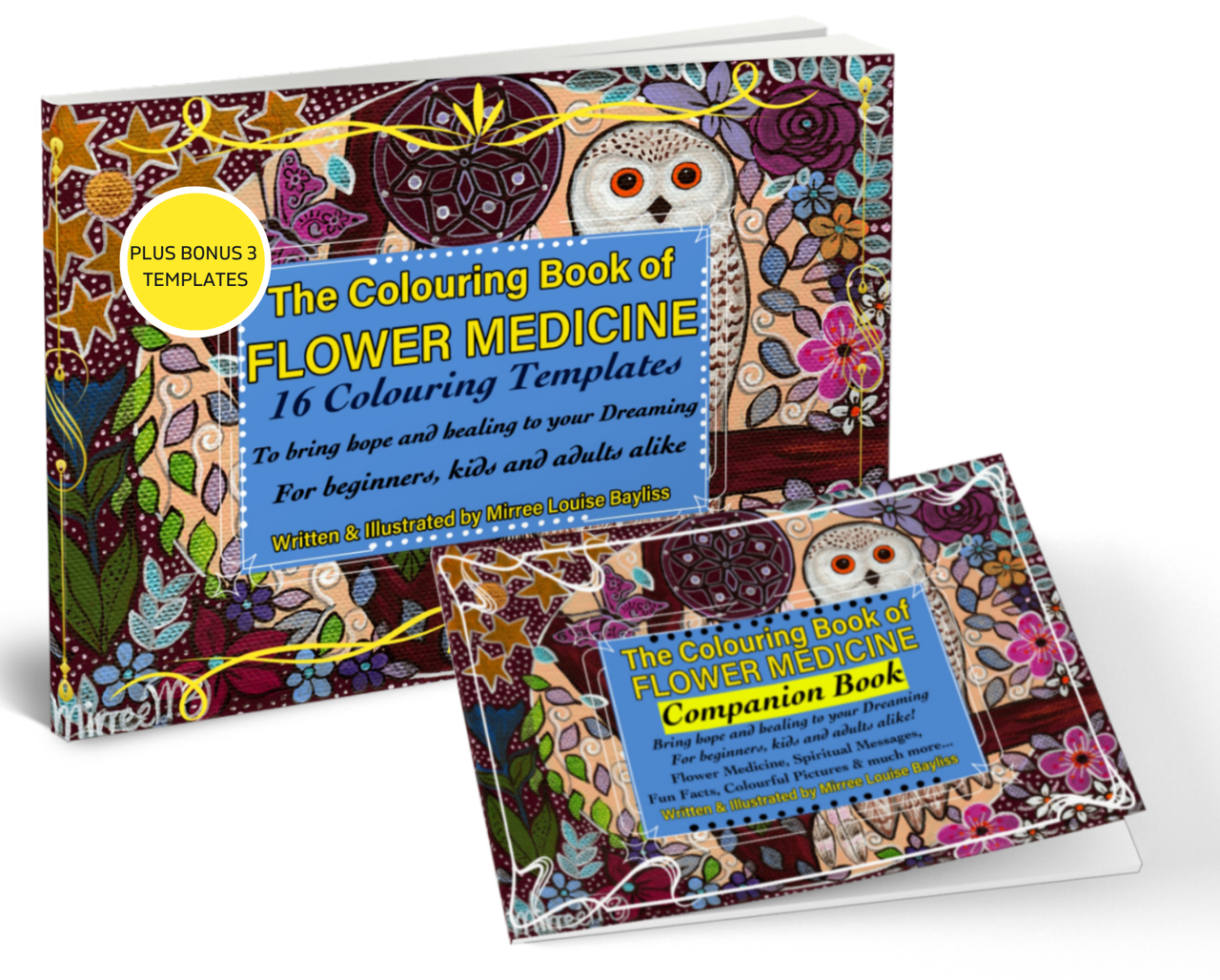 Book Set - 2 Books 'Flower Medicine Colouring Book' COLOURING BOOK and POCKET BOOK SET by Mirree Contemporary Dreamtime Animal Series