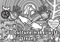 Thumbnail for 'Culture makes us strong' Colouring Single PDF Page COLOURING PAGE' by Mirree Contemporary Dreamtime Series