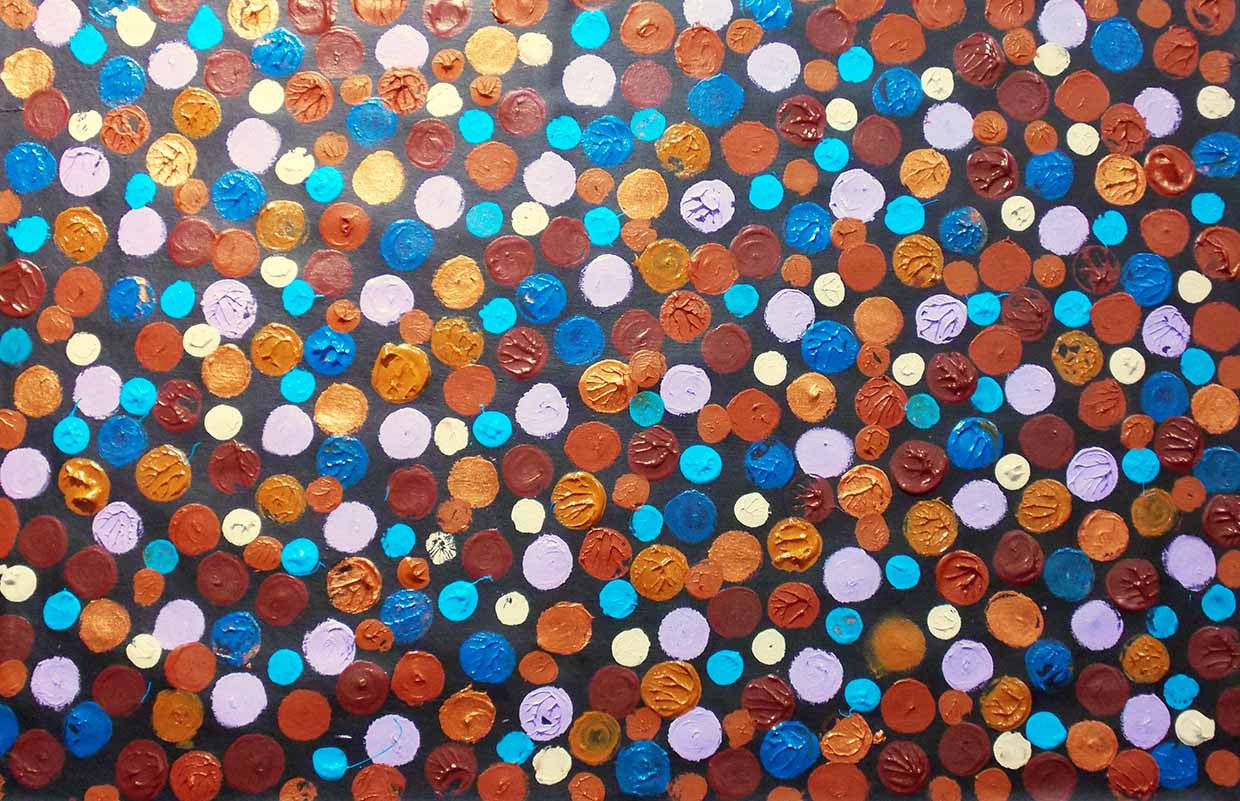 Colored Life Contemporary Aboriginal Art Original Painting by Mirree