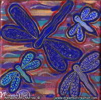 Thumbnail for Small #3 Dragonfly Dreaming Contemporary Aboriginal Art Original Painting by Mirree