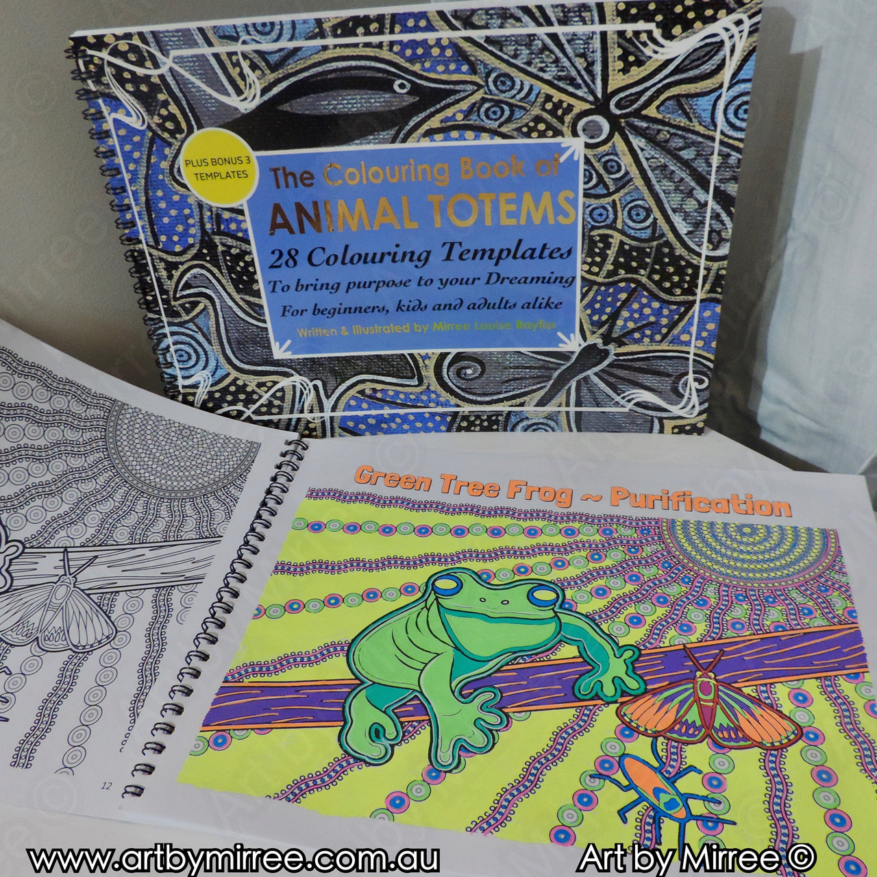 Book Set - 2 Books 'Animal Totem Colouring Book' COLOURING BOOK and POCKET BOOK SET by Mirree Contemporary Dreamtime Animal Series