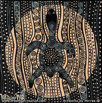 Thumbnail for DREAMTIME TURTLE Framed Canvas Print by Mirree Contemporary Aboriginal Art