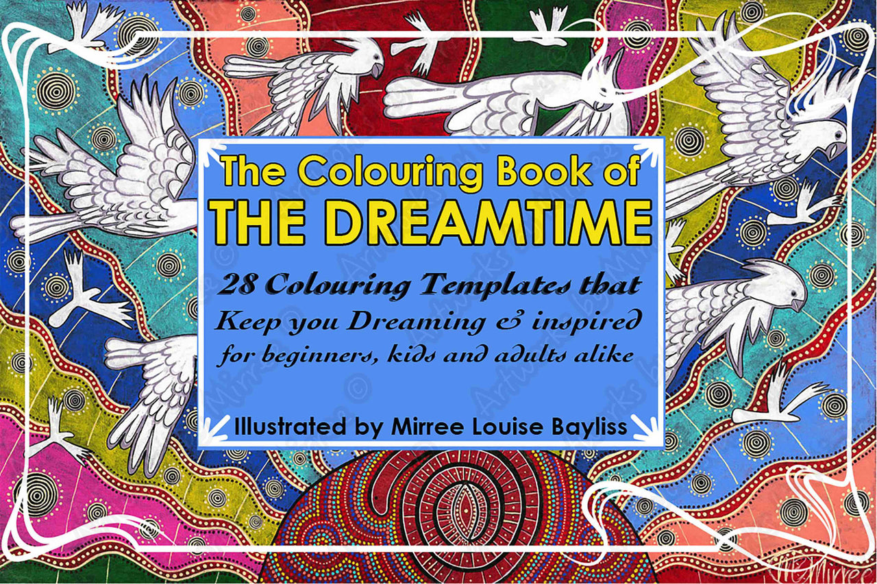 2 Books 'Dreamtime Colouring Book' COLOURING BOOK and COMPANION BOOK by Mirree Contemporary Dreamtime Animal Series