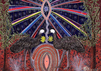 Thumbnail for Dreamtime Emu Celestial Wisdom Contemporary Aboriginal Art Print by Mirree
