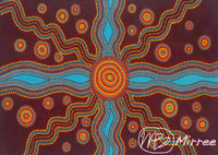Thumbnail for Family Songlines Giclee Contemporary Aboriginal Art Print by Mirree