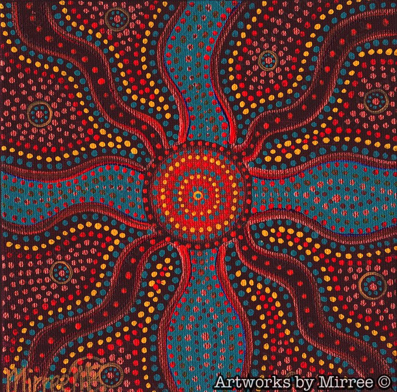 'Family Songlines' Original Painting by Mirree Contemporary Dreamtime Animal Dreaming