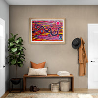Thumbnail for Movement of the Rainbow Serpent Contemporary Aboriginal Art Giclee Print by Mirree
