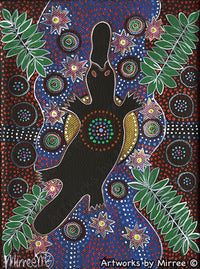 Thumbnail for 'Platypus Dreaming' Original Painting by Mirree Contemporary Dreamtime Animal Dreaming