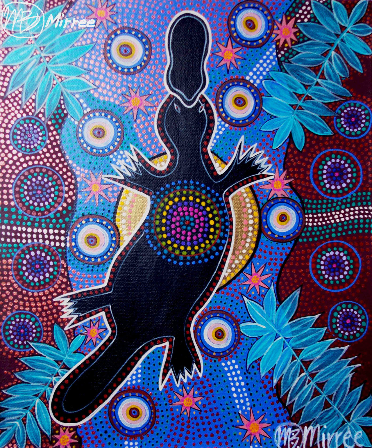 Platypus Animal Dreaming Giclee Aboriginal Art Print by Mirree