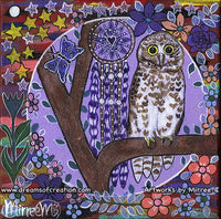 Thumbnail for Powerful Owl Dreaming Contemporary Aboriginal Art Original Painting by Mirree