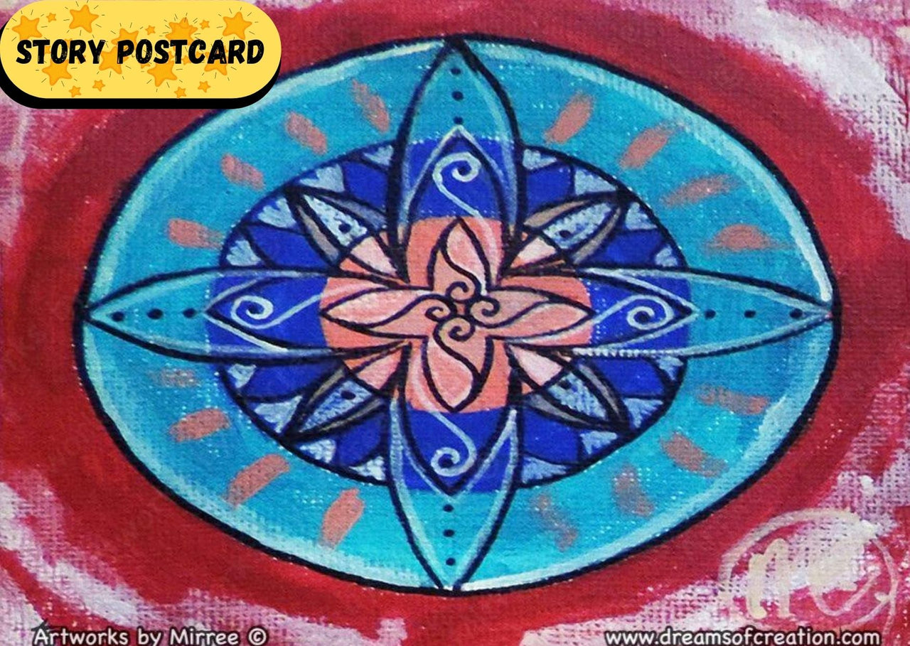 Growing into Love Aboriginal Art A6 Story PostCard Single by Mirree