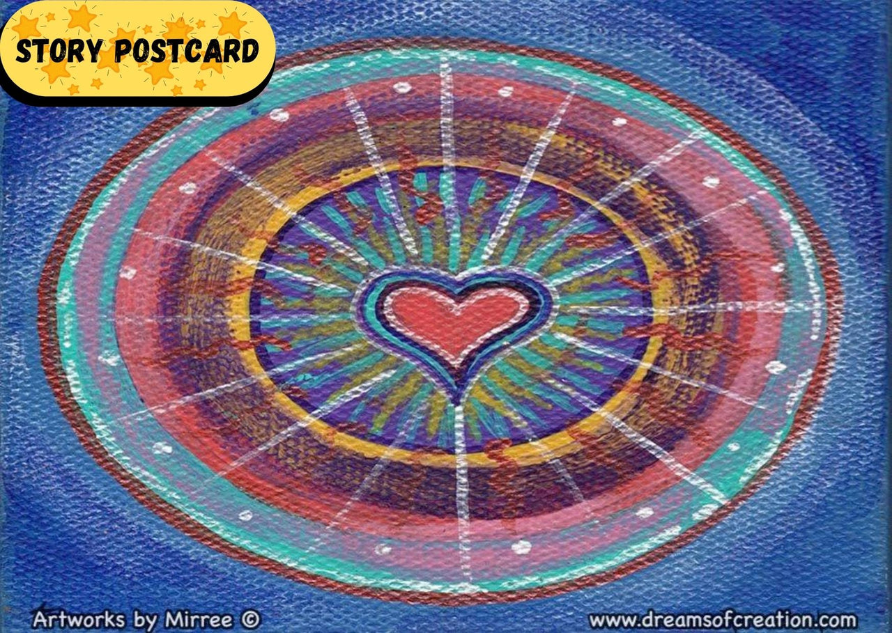 Love that Heals Aboriginal Art A6 Story PostCard Single by Mirree