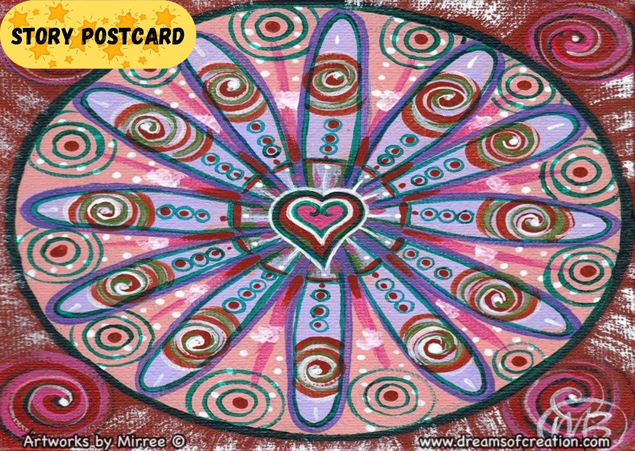 What is a Mandala Aboriginal Art A6 Story PostCard Single by Mirree
