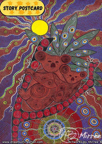 Thumbnail for 'Koala & baby' Aboriginal Art A6 Story PostCard Single by Mirree