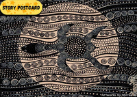 Thumbnail for 'Dreamtime Turtle' Aboriginal Art A6 Story PostCard Single by Mirree