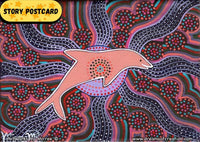 Thumbnail for Dolphin Aboriginal Art Animal Dreaming A6 Story Postcard Single by Mirree