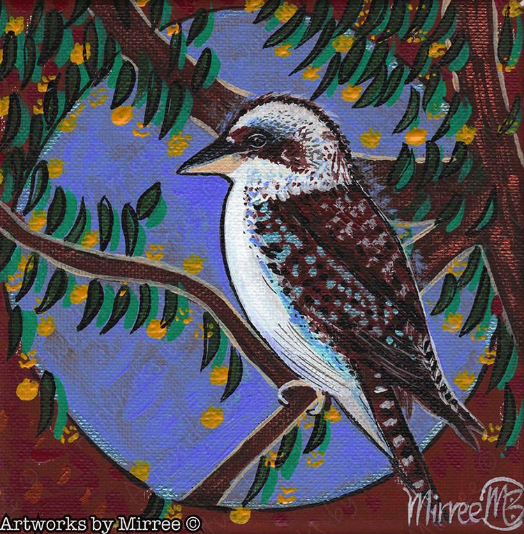 Kookaburra Framed Canvas Print by Mirree Contemporary Aboriginal Art