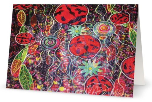 Pack of 10 Ancestral Lady Beetle Aboriginal Art Animal Dreaming A6 Gift Cards by Mirree