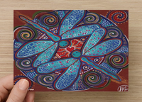 Thumbnail for Let your Light Shine Universal Spirit Dreaming Aboriginal Art A6 PostCard Single by Mirree