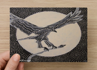 Thumbnail for Dreamtime Eagle Universal Spirit Dreaming Aboriginal Art A6 PostCard Single by Mirree