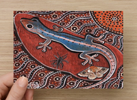 Thumbnail for Gecko Universal Spirit Dreaming Aboriginal Art A6 PostCard Single by Mirree
