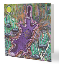 Thumbnail for Original Luxury PLATYPUS BY THE MACQUARIE RIVER Aboriginal Art Animal Dreaming Greeting Card Single by Mirree