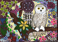 Thumbnail for Snowy Owl Dreaming Contempoary Aboriginal Art Original Painting by Mirree