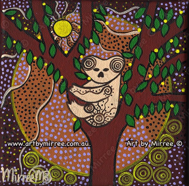 'Koala Time Out' Original Painting by Mirree Contemporary Dreamtime Animal Dreaming