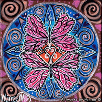 Thumbnail for 'BUTTERFLY HEARTS' Framed Canvas Print by Mirree Contemporary Aboriginal Art