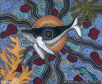 Thumbnail for 'HUMPBACK WHALE' Soul Searching A3 Girlcee Print by Mirree Contemporary Aboriginal Art