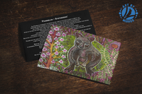 Thumbnail for 'Pademelon with Flower Medicine' Aboriginal Art A6 Story PostCard Single by Mirree