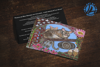 Thumbnail for 'Possum and Baby Dreaming with Coolamon and Flower Medicine' Aboriginal Art A6 Story PostCard Single by Mirree