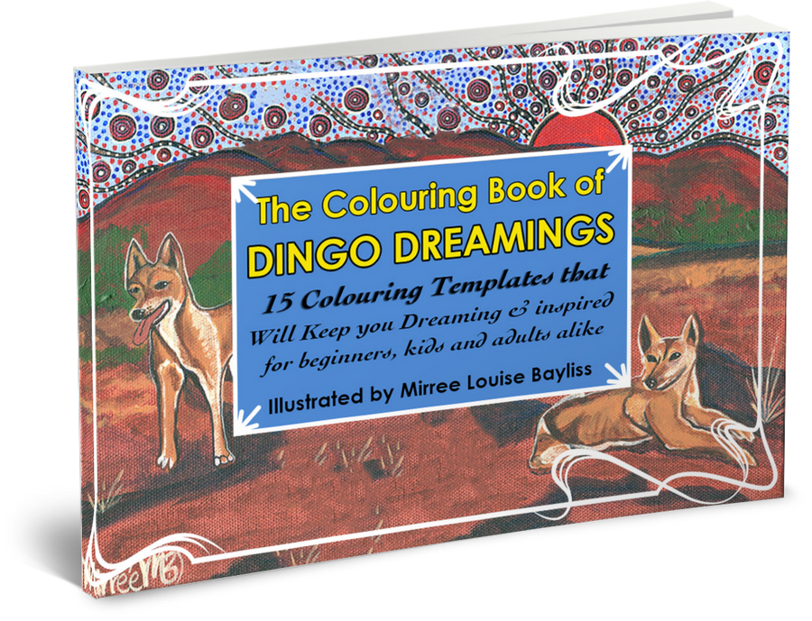 The Australian Desert Dingo COLOURING BOOK by Mirree Contemporary Dreamtime Animal Series