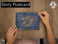 Thumbnail for 'Butterfly by Midnight' Aboriginal Art A6 Story PostCard Single by Mirree