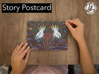 Thumbnail for 'White Cockatoo Tree of Life' Aboriginal Art A6 Story PostCard Single by Mirree
